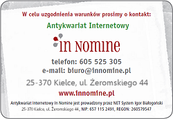 Antykwariat Internetowy In Nomine - wizytówka (kliknij, aby zobaczyć powiększenie).